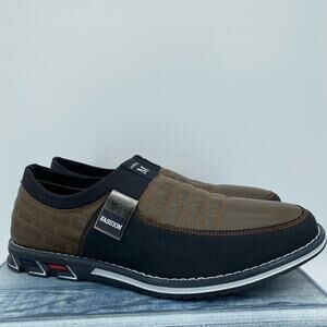 NEW Cosidram Men's Casual Loafers Brown/Black Size 9.5